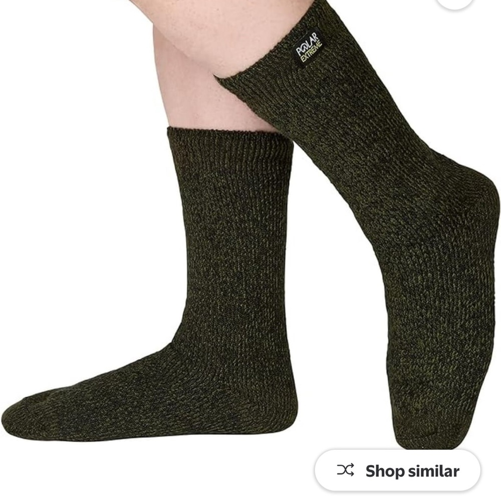 Polar Extreme Men's Cozy Dark Green Socks